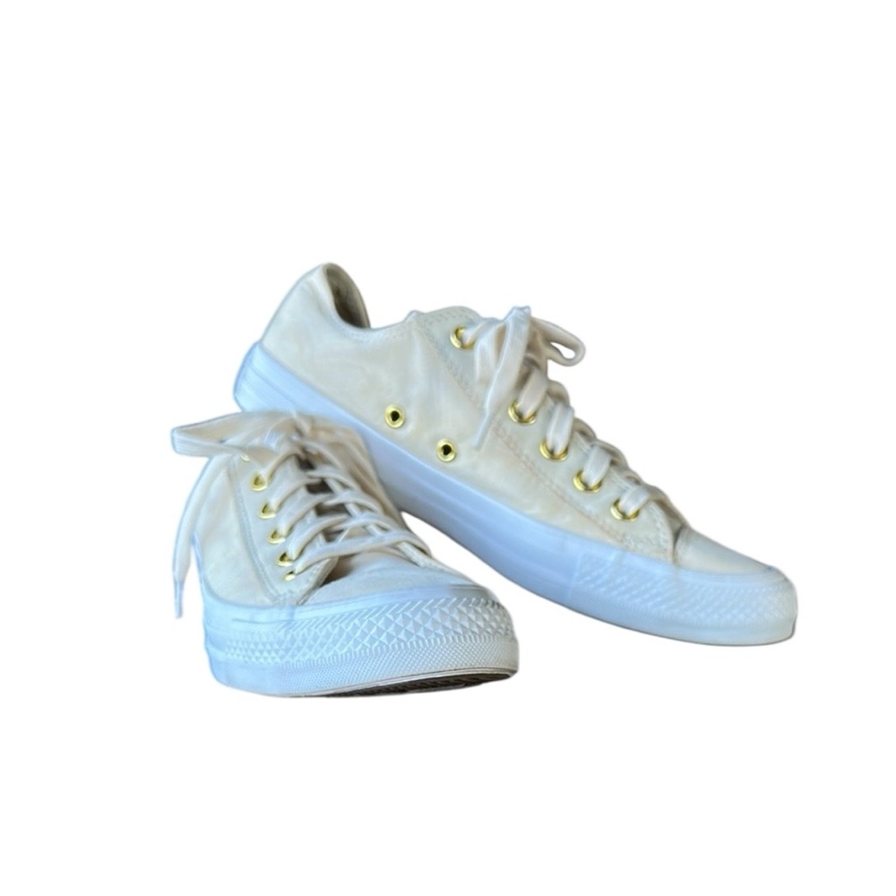 Converse Chuck Taylor All Star Summer Palm Low Top Sneakers Sz 8.5 Pale Yellow